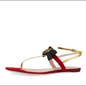 Gucci Moody Bow Flat Thong Sandal